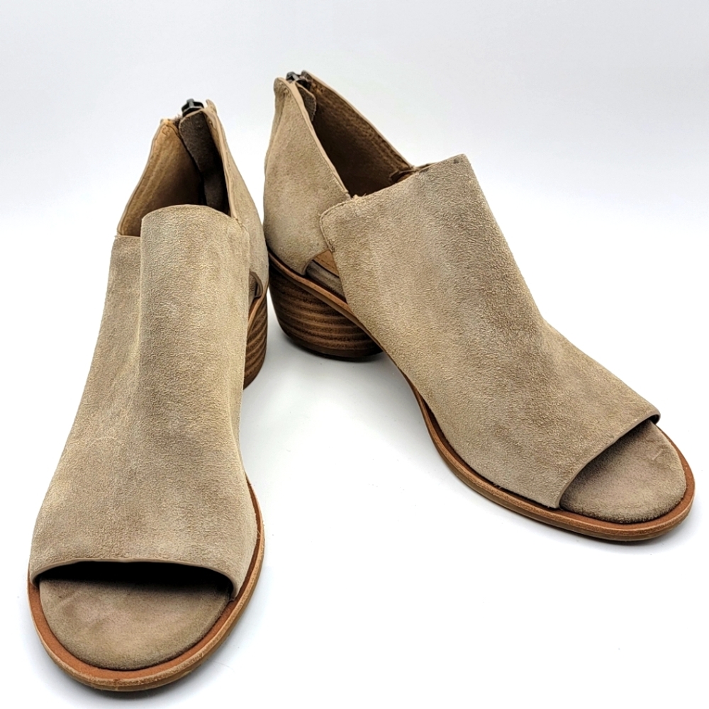 Sofft Elegant Tan Peep-Toe Ankle‎ Boots SIZE 10M. #1507
